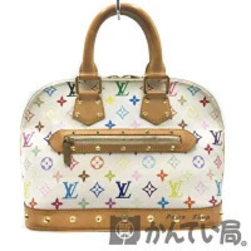 Louis Vuitton Alma White LV Multicolor Blanc Handbag Beige hand bag White